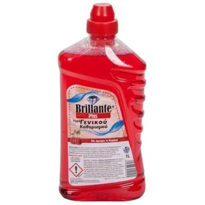BRILLANTE PLUS CLEANING LIQUID 1lit. CHERRY/RED