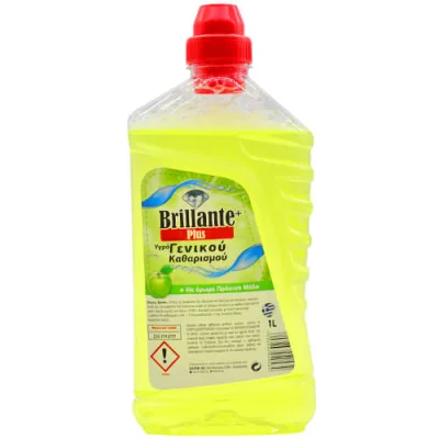 BRILLANTE PLUS CLEANING LIQUID 1lit. APPLE/YELLOW