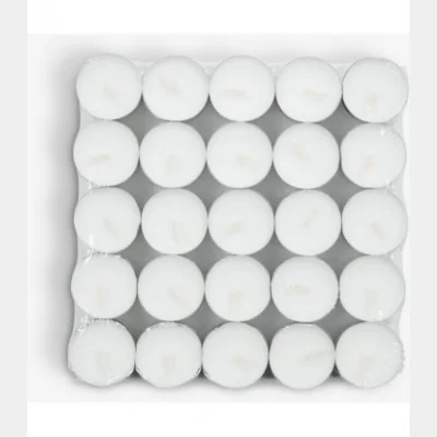 IRMA WHITE TEALIGHT CANDLES 50T