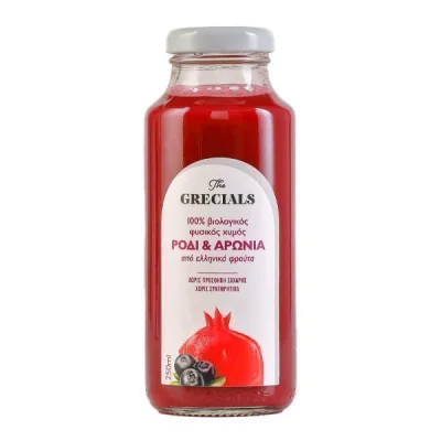GRECIALS POMEGRANATE AND CHOKEBERRY JUICE 250ml 100% POMEGRANATE JUICE