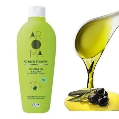 Aroma Bio Olive Oil and Balsam Shower Cream 750ml Αφρόλουτρο Ελαιόλαδο & Βάλσαμο 750ml