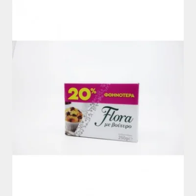 FLORA ΠΛΑΚΑ ΜΕ ΒΟΥΤΥΡΟ 70% ΦΥΤ.ΛΙΠΗ 250gr -20%