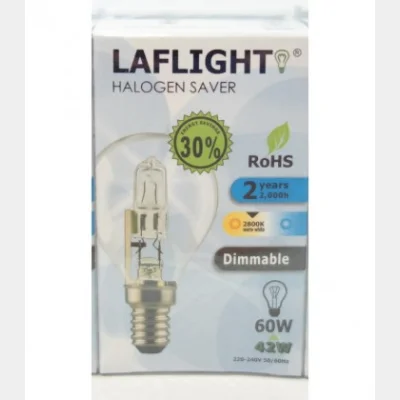 LAFLIGHT ΛΑΜΠΤΗΡΑΣ ΑΛΟΓΟΝΟΥ 42w E14 (ΓΛΟΜΠΑΚΙ ΒΙΔΩΤΟΣ)