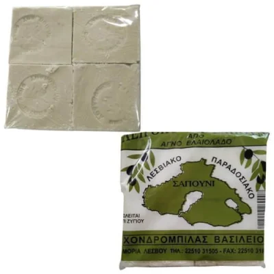 LESVOS OLIVE OIL SOAP 4x250gr. WHITE