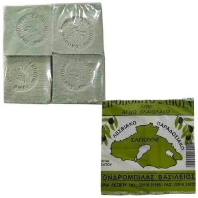 LESVOS OLIVE OIL SOAP 4x250gr. GREEN