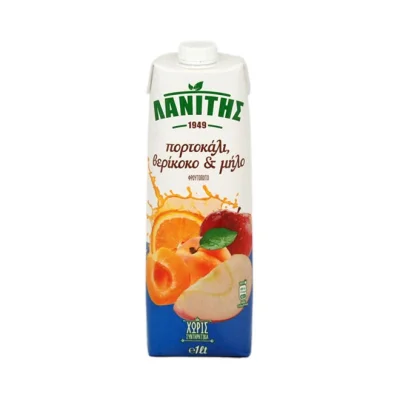 LANITIS fruit drink ORANGE, APRICOT & APPLE 1L