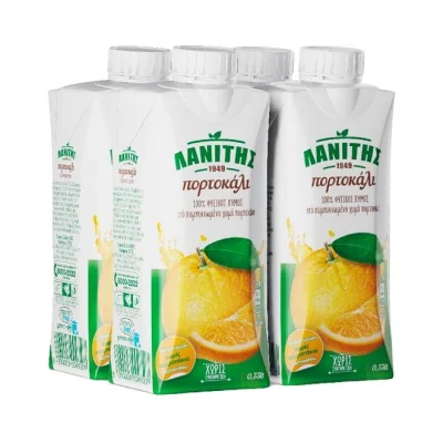 LANITIS juice ORANGE 4x330ml