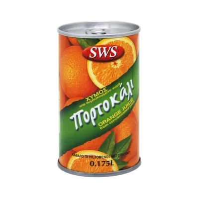 SWS orange juice can 175ml