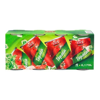 SWS tomato juice can 4X175ml