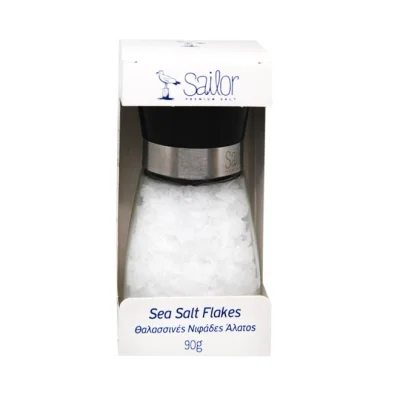 SAILOR sea salt flakes with adjustable ceramic grinder 90g