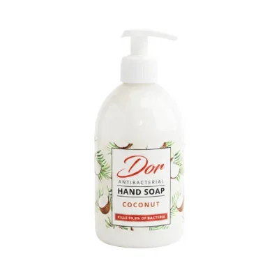 DOR Liquid handsoap antibacterial pump 500ml - Coconut