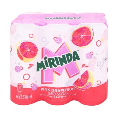 can MIRINDA pink grapefruit 6x330ml - Zero Sugar