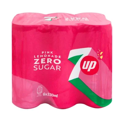 can 7UP Zero Sugar 6x330ml - Pink Lemonade