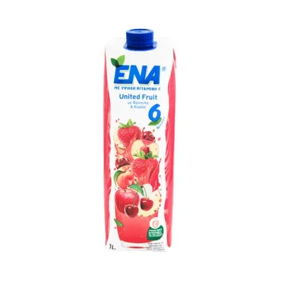 ENA United Fruit nectar 6 FRUITS 1L - Strawberry Cherry