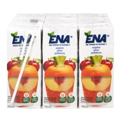 ENA juice CARROT/APPLE/PEACH 9x250ml