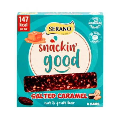 SERANO Snackin Good nut & fruit bar 4x35g - Salted Caramel