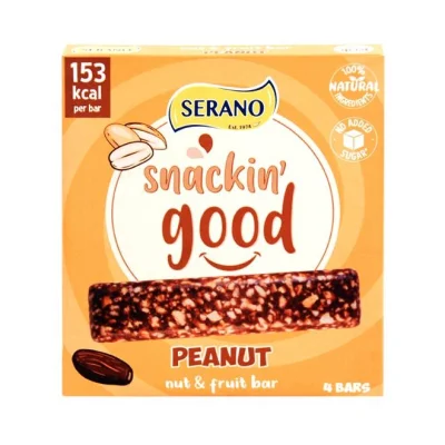 SERANO Snackin Good nut & fruit bar 4x35g - Peanut