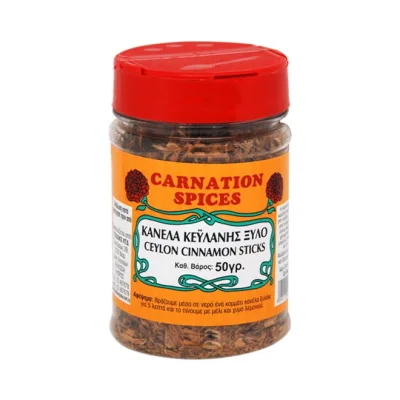 CARNATION SPICES ceylon cinnamon sticks (crushed) 50g