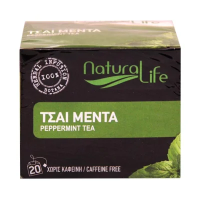 tea NATURAL LIFE (20pcs) 26g - Peppermint (100% natural herbs caffeine free)