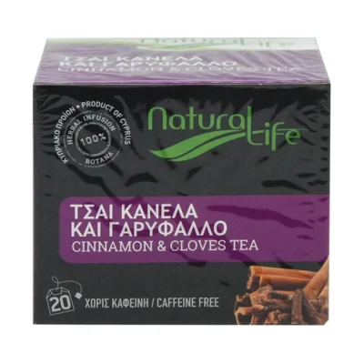 tea NATURAL LIFE (20pcs) 26g - Cinnamon & Cloves (100% natural herbs caffeine free)