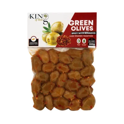 KING OF OLIVES spicy olives vacuum 200g