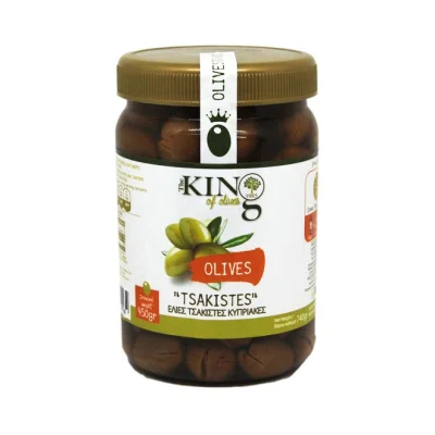KING OF OLIVES tsakistes green olives 450g