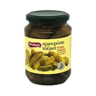 MORPHAKIS pickled gherkins with sweetener 330g