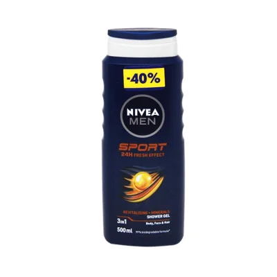 NIVEA MEN shower gel 500ml - sport (-40% LESS)