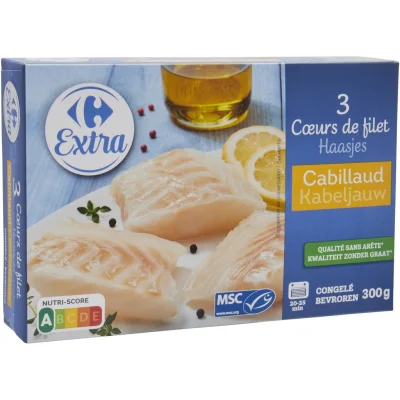 CARREFOUR Cod heart of fillet 300 g