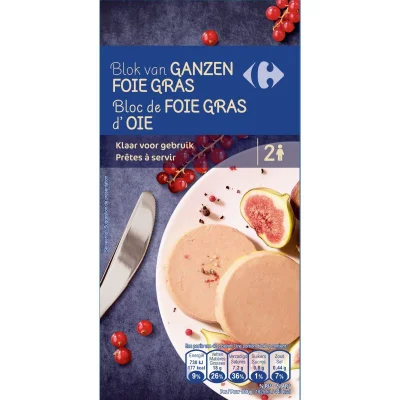 CARREFOUR Goose Foie Gras Duo Block 2 x 40 g