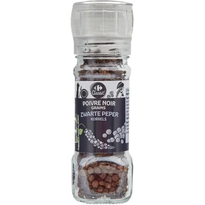 CARREFOUR CLASSIC Black Pepper Corns 45 g grinder