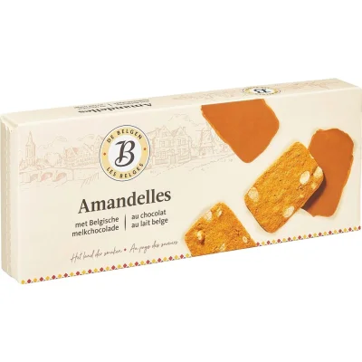 LES BELGES Chocolate Almond Biscuits 100 g