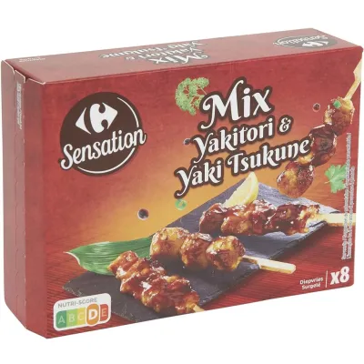 CARREFOUR Mix Yakitori and Yaki Tsukune Skewers SENSATION 200 g