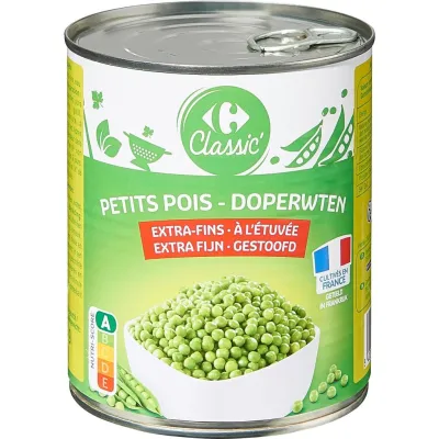CARREFOUR CLASSIC Extra-fine peas 560 g