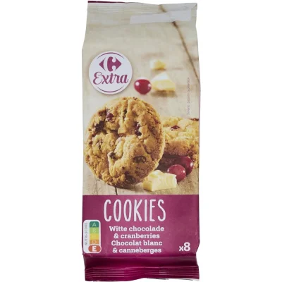 CARREFOUR White Chocolate Cranberry Cookies 200 g