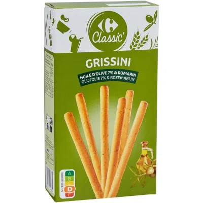 CARREFOUR CLASSIC Breadsticks olive oil & rosemary 125 g