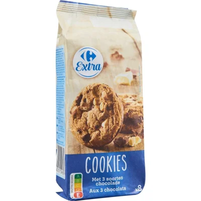 CARREFOUR Cookies 3 chocolats Extra 200 g