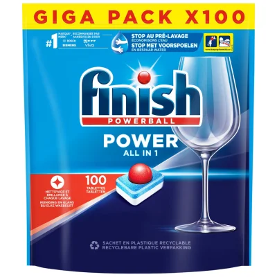 FINISH Dishwasher Tablet All in 1 Max Powerball 100 tablets