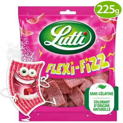 LUTTI Flexi-Fizz Strawberry Sour Candy 225 g