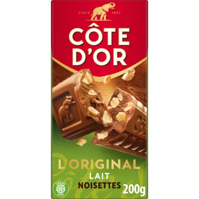 COTE D'OR Milk chocolate bar with hazelnut pieces 200 g