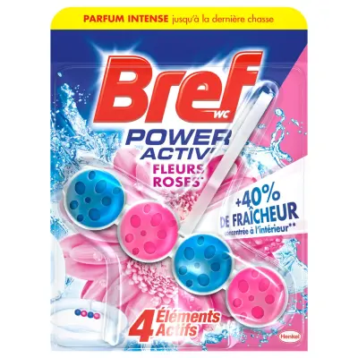 BREF Toilet Block Pink Flowers 50 g