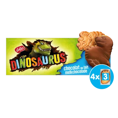 LOTUS Dinosaurus Milk Chocolate Coated Biscuits 225 g