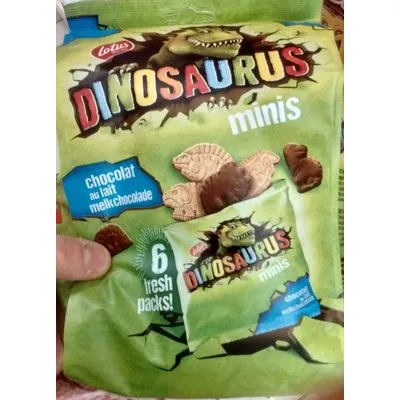 LOTUS Dinosaurus Mini Milk Chocolate Coated Biscuits 150g