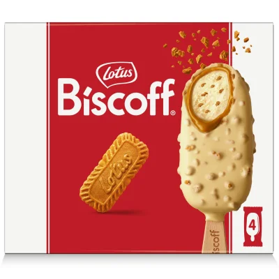 LOTUS Biscoff Caramelised Biscuit Ice Cream Sticks White Chocolate 284 g