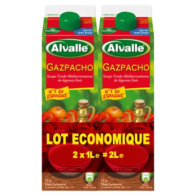 ALVALLE Mediterranean fresh vegetable cold soup gazpacho 2 x 1 L