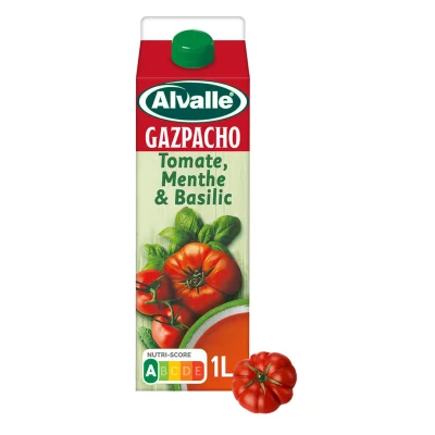 ALVALLE Gazpacho Fresh Tomato, Mint and Basil Soup 1 L