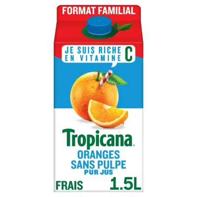 TROPICANA Orange Juice No Pulp No Added Sugar 1.5 L