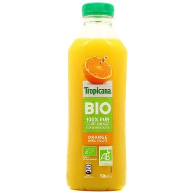 TROPICANA Organic Orange Juice with Pulp 75 cl