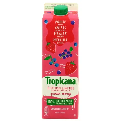 TROPICANA Blueberry Blackcurrant Apple Strawberry Juice 1 L