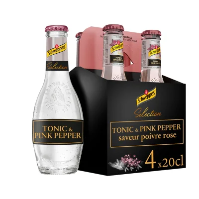 SCHWEPPES Soda tonic pink pepper 4 bottles of 20 cl